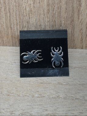 Silver Spider Design Cufflinks for Men